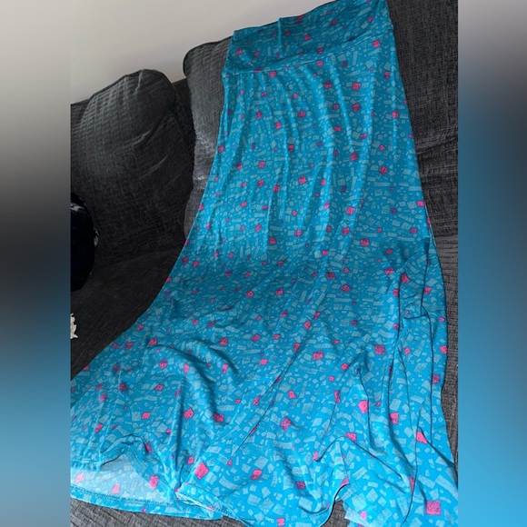 Lula Roe size small Blue pink maxi Dress - Picture 6 of 6